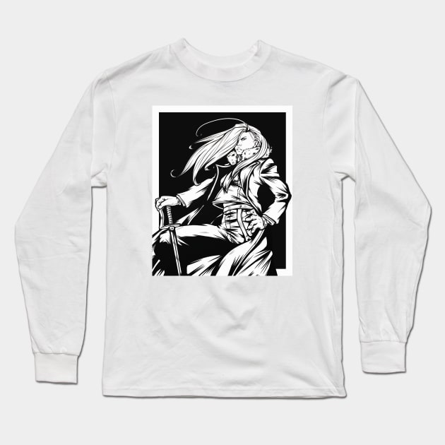 FMAB - Olivier Mira Armstrong Manga Style Long Sleeve T-Shirt by Verethor